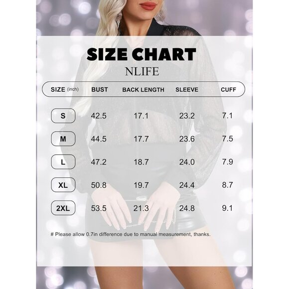 Womens black Sheer Mesh Sparkly Crop Bomber Jacket Glitter Rave Outfit - Picture 5 of 5